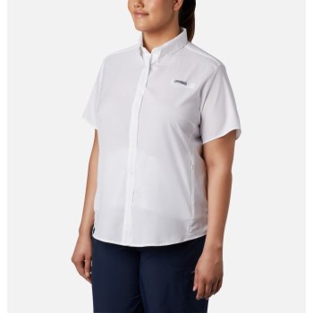 Columbia Overhemd Dames, PFG Tamiami II Short Sleeve Plus Size Wit, 15QGERXSI